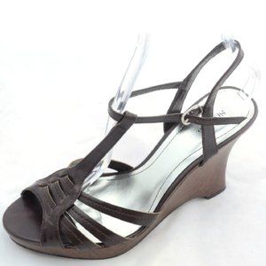 Style & Co Women's Flicker Sandal Wedge Brown 8